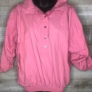Jon Woods pink vintage button up top